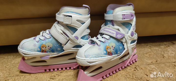 Коньки раздвижные для девочки Холодное сердце