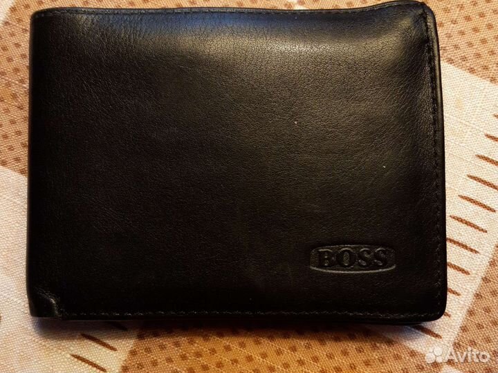 Портмоне boss натуральная кожа