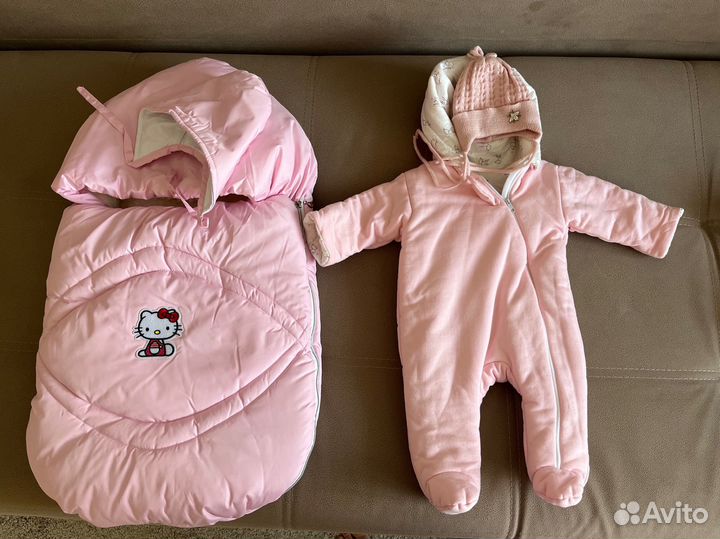 Конверт на выписку для девочки теплый