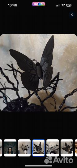 Ободок с бабочками