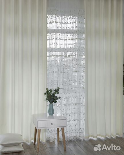 Шторы сатен Адора жемчужный