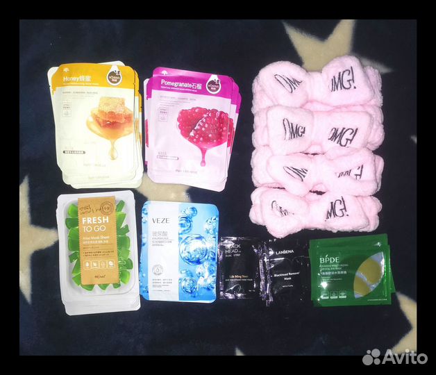 Маски для лица и ободки-повязки