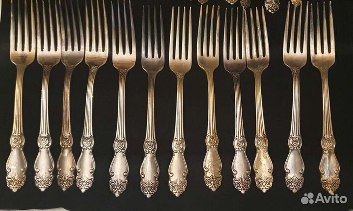 Серебряная роза набор на 12 пер. 48 пред. мнц СССР