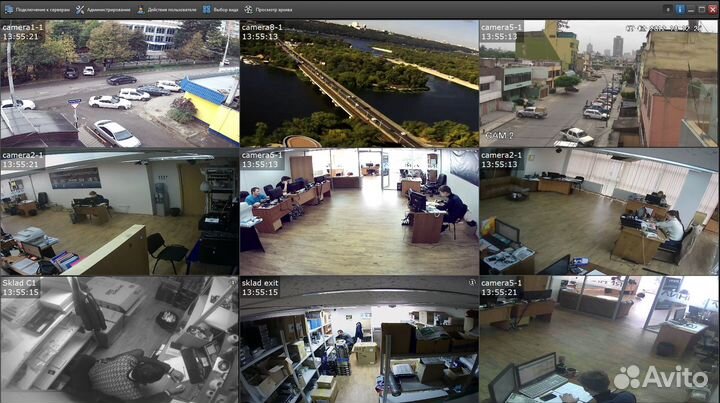 Установка видеонаблюдения, домофон,скуд