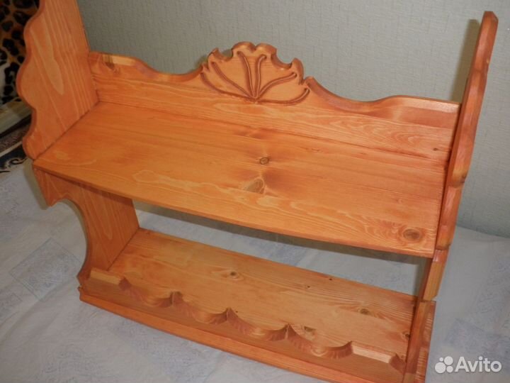 Полка навесная из дерева