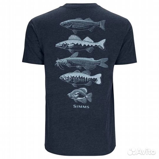 Футболка Simms Species T-Shirt (Navy Heather)