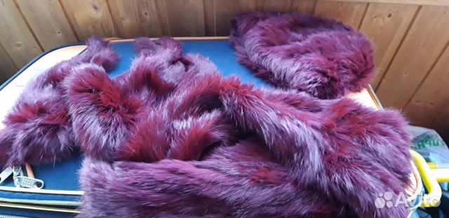 Шапка и шарф из меха кролика