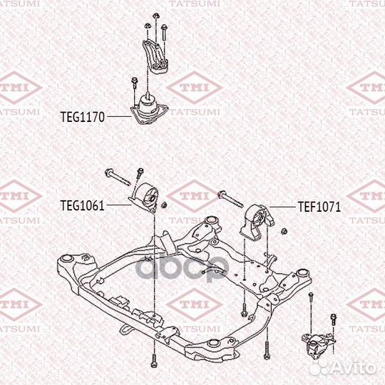 Опора двигателя правая TEG1170 tatsumi