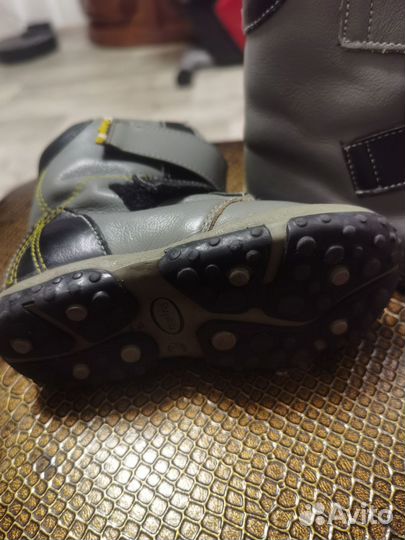 Детские зимние сапожки кожа 22 размер