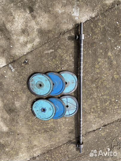 Штанга с блинами СССР