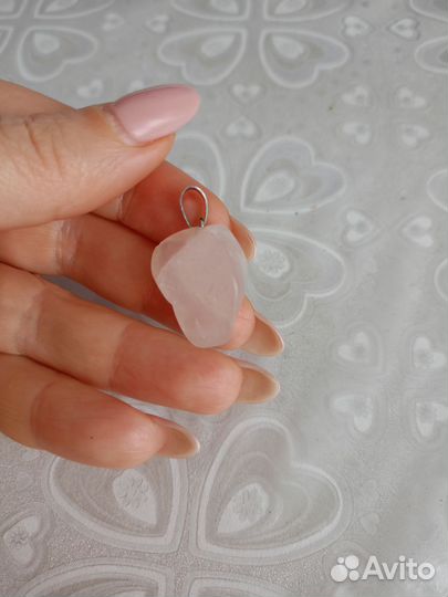 Кулон Розовый кварц