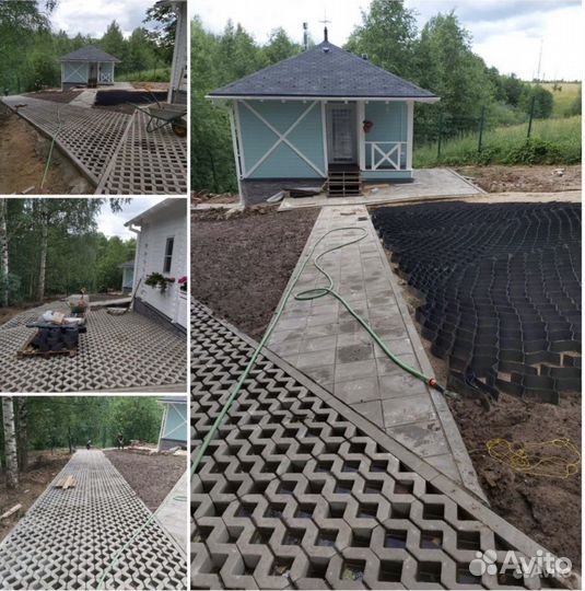 Укладка тротуарной плитки, брусчатки