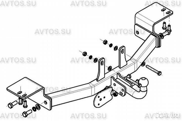Фаркоп toyota LC J120 prado (2002)(TY 15)