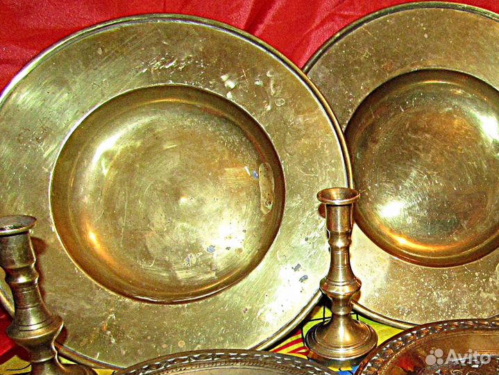 Тарелка.rar.19 век.Поднос.Латунь.Англия.Церковная