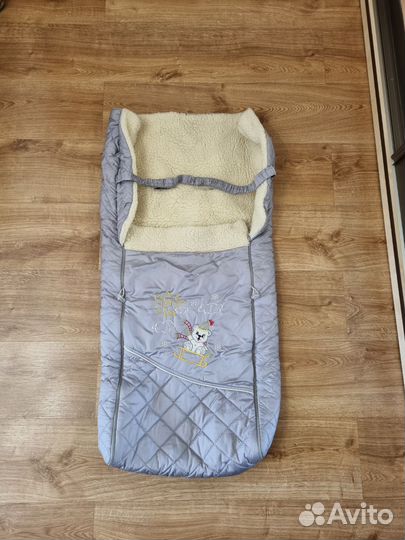 Зимний конверт в коляску на овчине