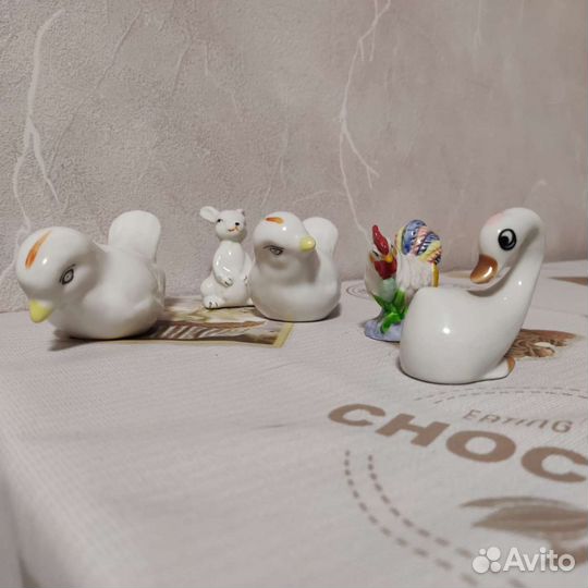 Птицы фигурки фарфор СССР статуэтка