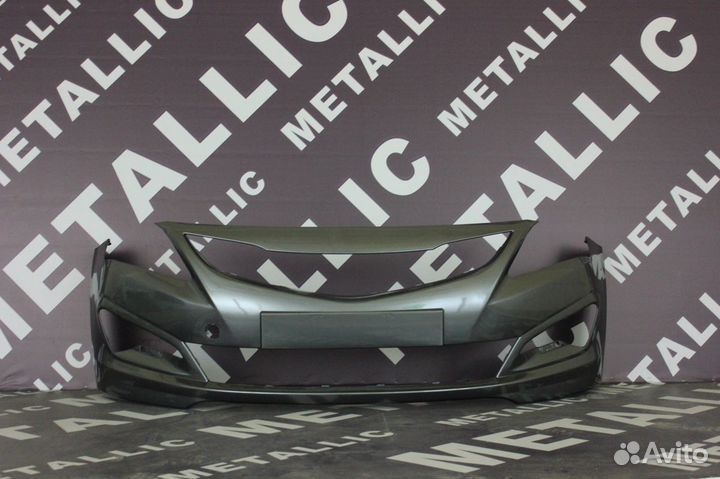 Бампер Солярис Hyundai Solaris 2014 серый