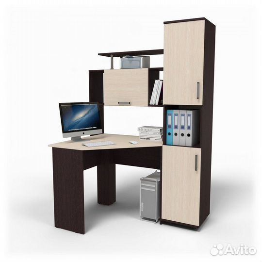 Компьютерный стол угловой с пеналом