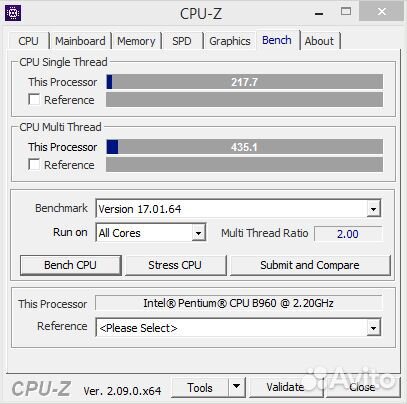 Процессор Intel Pentium B960 для ноутбука