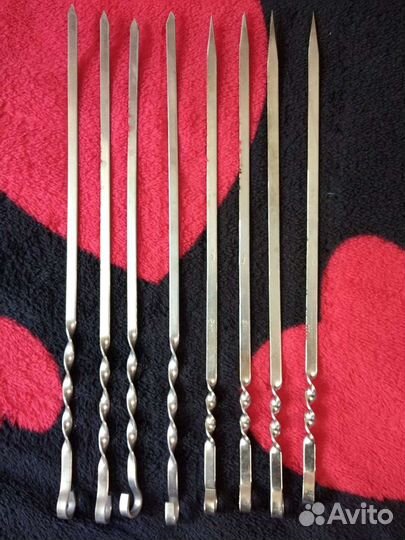 Ложки, вилки мельхиор, СССР. Шампура
