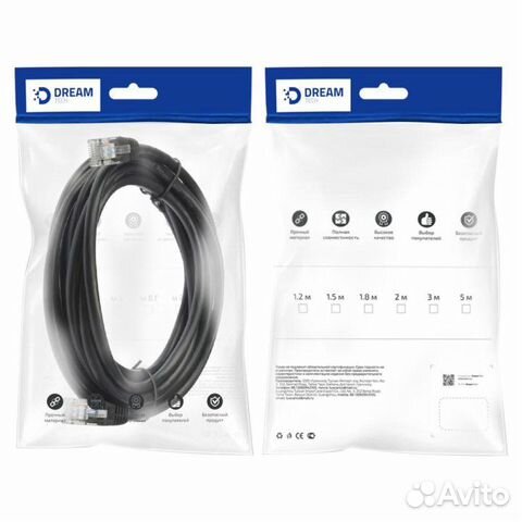 Патч-корд 5м черный dream