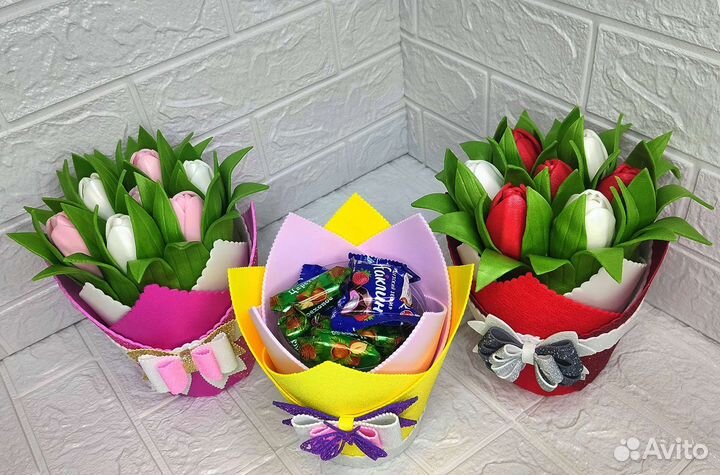 Букет-конфетница