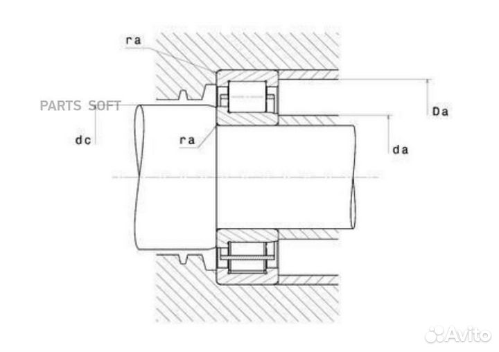 Подшипник роликовый однорядный (25x52x15)увел рад