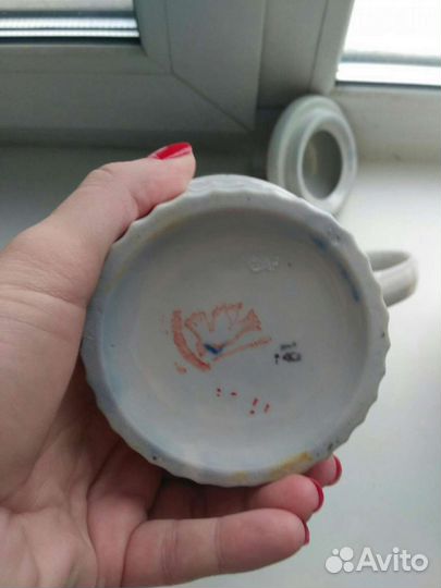 Кувшин фарфор и 2 стакана Олимпиада 1980 г