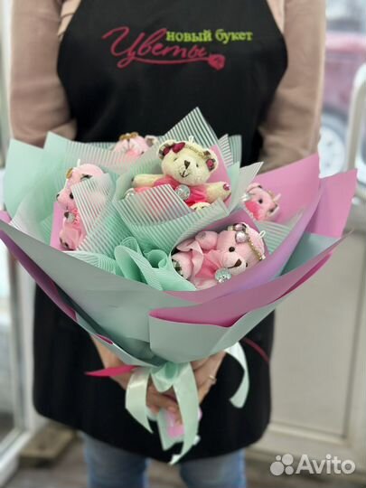 Букет с мягкими игрушками