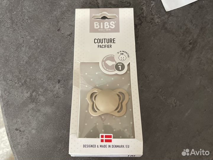 Соска Bibs Couture pacifier size 1 цвет Vanilla