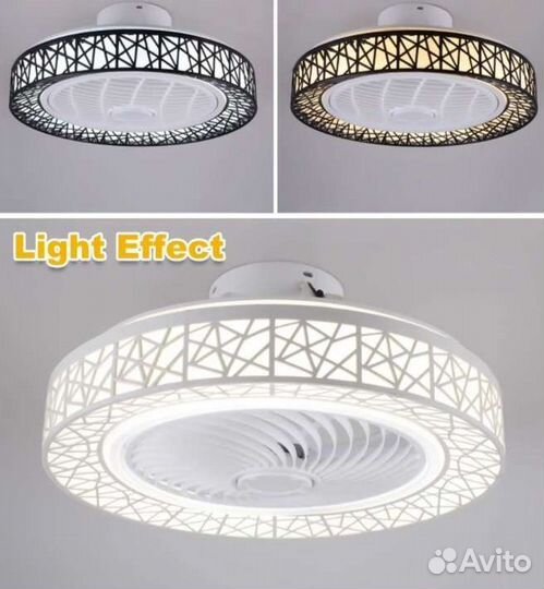 Потолочный вентилятор с освещением LED