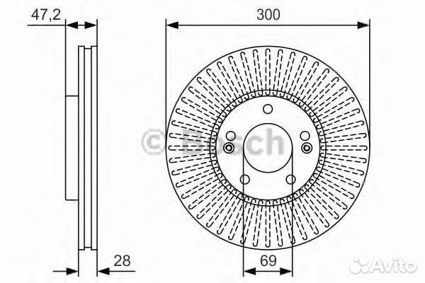 Тормозной диск 0986479S14 bosch