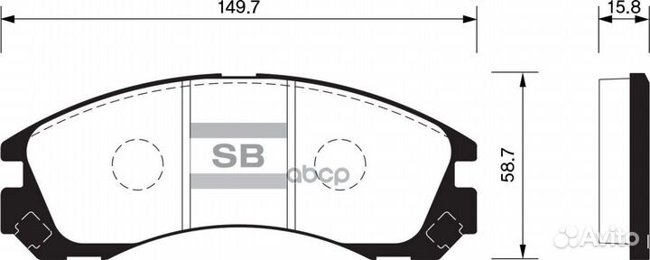 Колодки тормозные дисковые перед SP1523 Sangsin