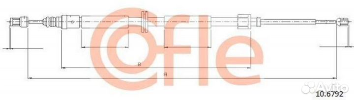Cofle 92106792 Трос ручного тормоза renault laguna