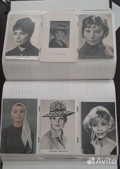 Альбом, открытки с советскими артистами