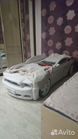 Детская кровать машина с подсветкой