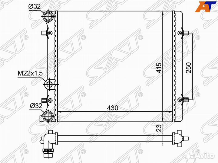 Шкода Октавия 4 радиатор охлаждения