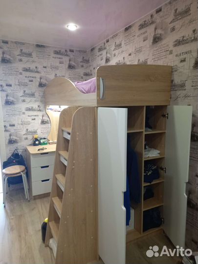 Кровать чердак Сэнди кр-111 с матрасом