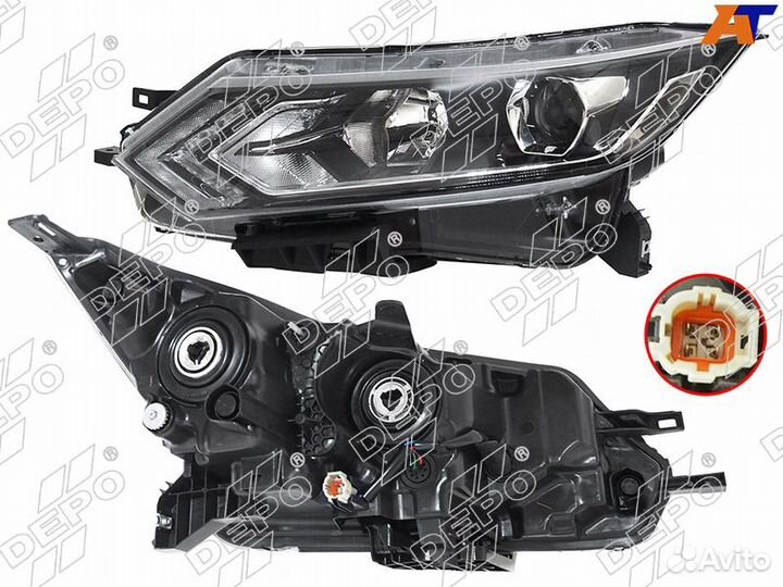 Фара nissan qashqai 17-22 LH галоген, LED 215-11AK