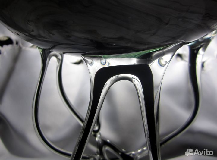 Ваза, цветное стекло, новая. Польша. Ручная работа