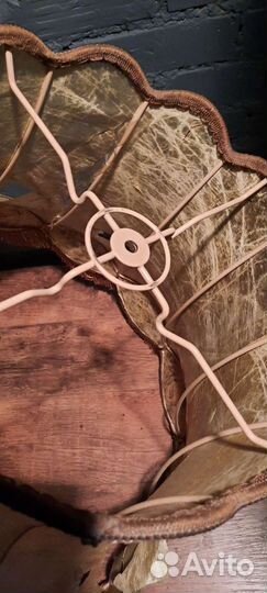 Огромный винтажный абажур. Торшер. Лампа