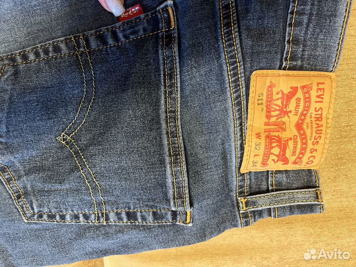 Джинсы мужские levis 511 w32 l34