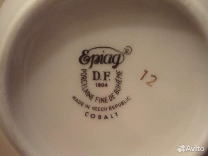 Сервиз столовый пр/во Чехия /Мадонна / кобальт