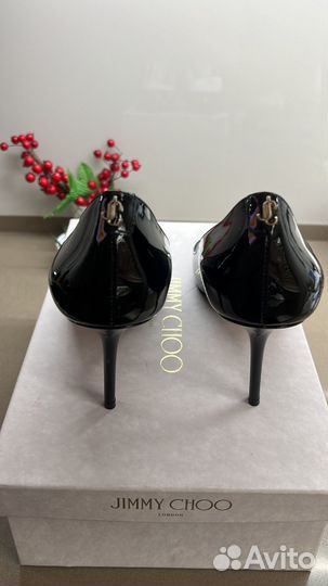 Туфли jimmy choo 42 черный лак