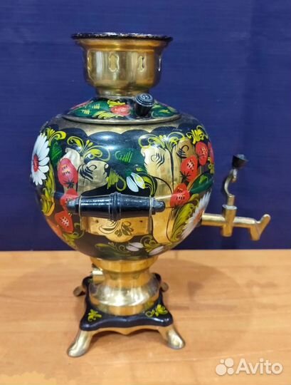 Самовар электрический расписной. СССР. Рабочий