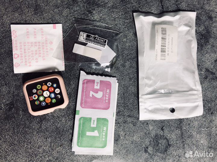 Чехол и защитное стекло на apple watch 38 mm