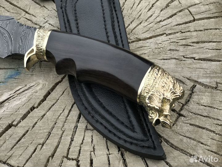 Нож Кабан дамасская сталь