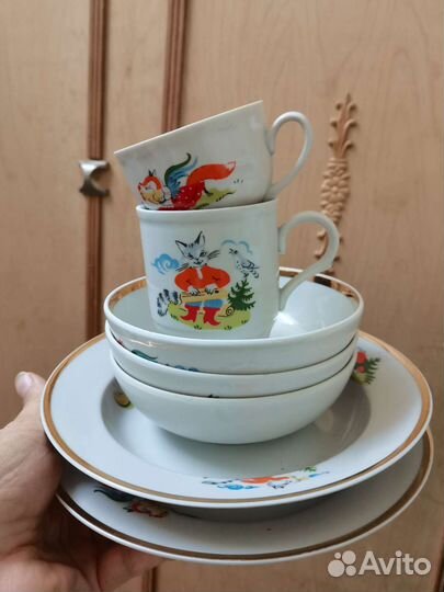 Набор детской посуды СССР