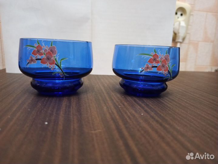 Бокалы синее стекло
