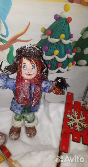 Ватные елочные игрушки